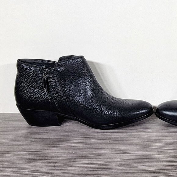 Sam Edelman Petty Chelsea Boot, Black Pebbled Leather, Womens Size 7.5 M / 37.5 - Picture 7 of 13